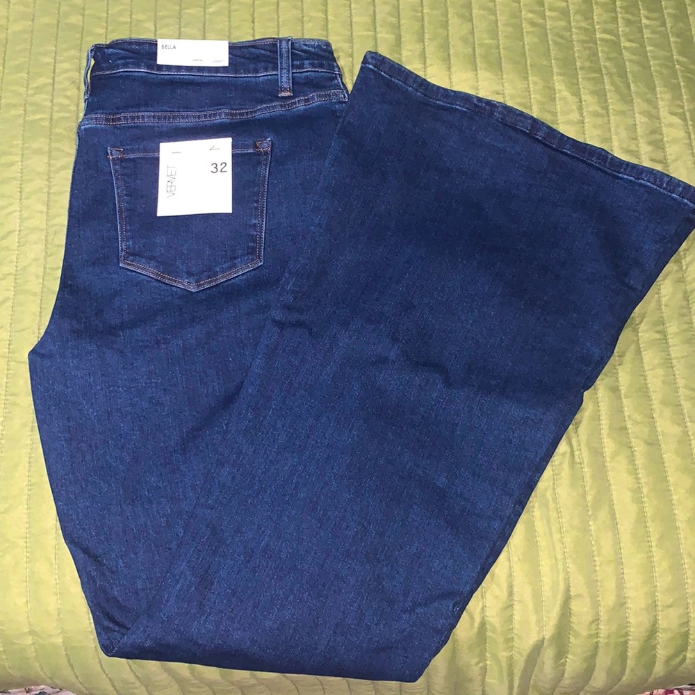 Vervet high rise super flare jeans.
